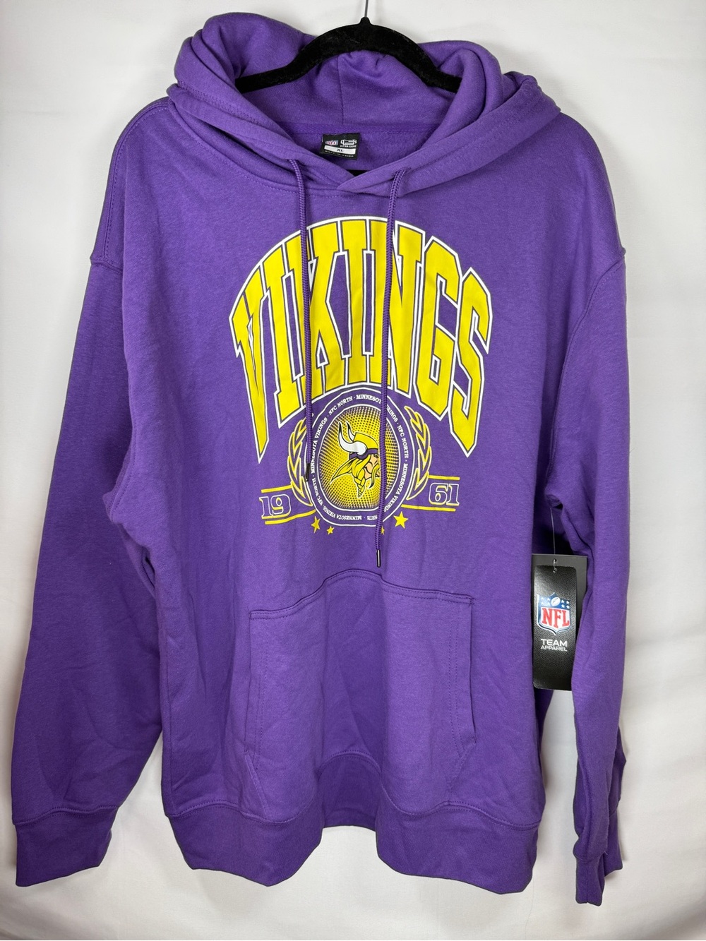 NFL Ultra Game Minnesota Vikings Fleece Hoodie Sweatshirt Mens XL NWT $85